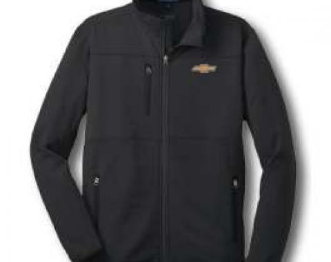 Chevy Jacket, Zippered Pique Fleece, Black
