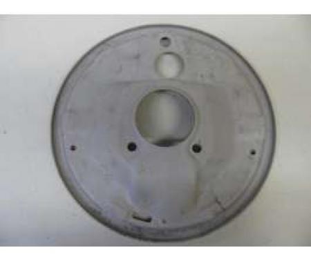 Chevy Front Wheel Backing Plate, Left Side, Used, 1955-1957