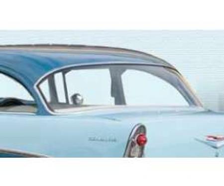 Chevy Rear Glass, Clear, 2 & 4-Door Sedan, 1955-1957