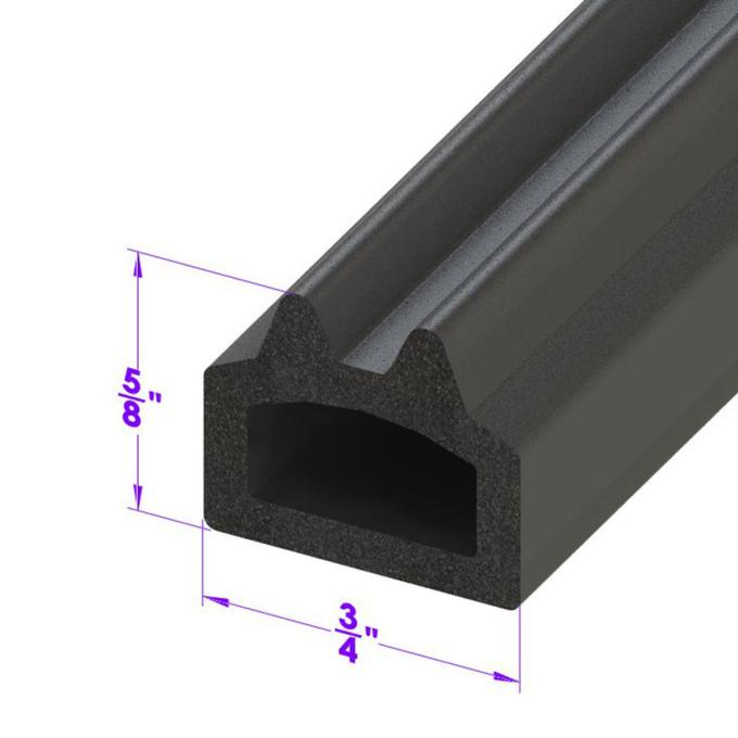 Metro Moulded Parts D Shaped Extrusion. 3/4" Wide X 5/8" High LP 80-H