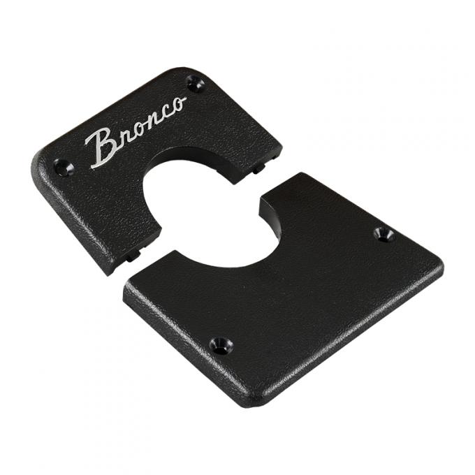 Dennis Carpenter Steering Column Cover - ABS Plastic - with Bronco Script - 1967-77 Ford Bronco C8TZ-9601698-S