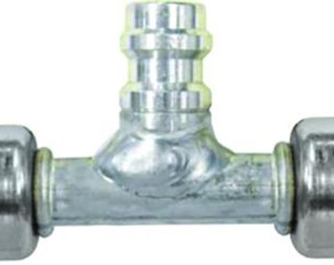 Vintage Air Beadlock O-Ring Fitting with 134a Service Port NO 6 Reduced Barrier Hose Fitting - In-Line with Service Port 358250