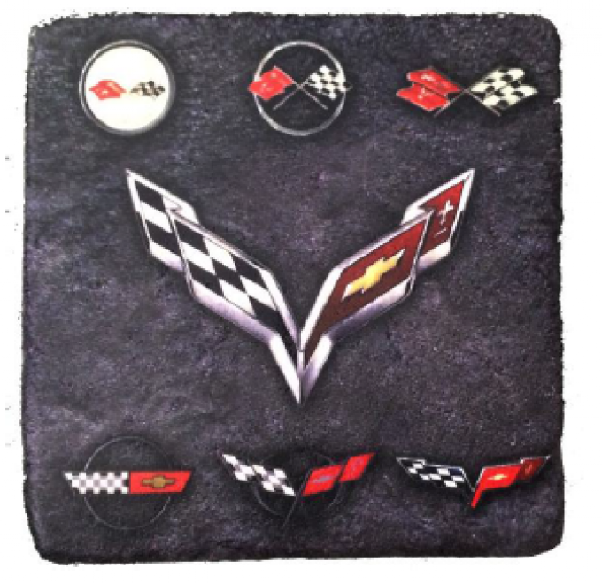 Corvette Generation Stone Tile Coaster, Dark Stone