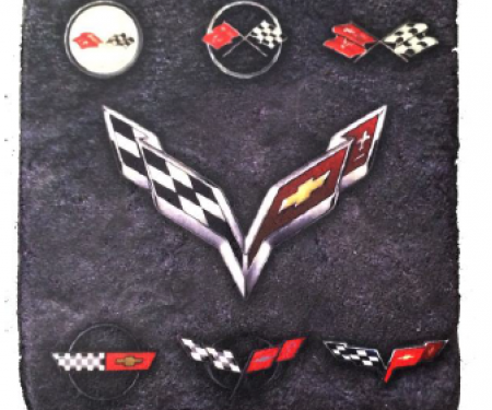 Corvette Generation Stone Tile Coaster, Dark Stone, Set of 4