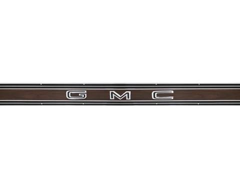 AMD Tailgate Molding, Black with "Woodgrain" Letters, 69-72 GMC Truck; 70-72 Jimmy T-9819