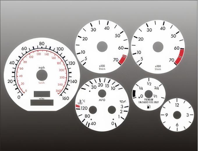 Whitegauges 1995-1997 Mercedes S320 W140 White Face Gauges 9597MS-1624