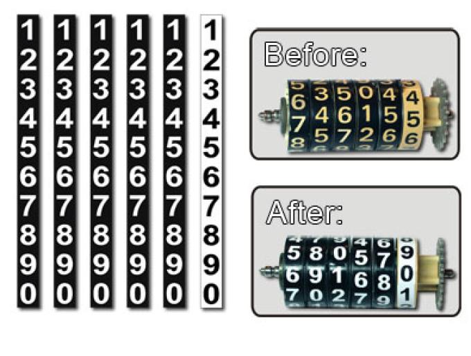 Whitegauges 1967-1972 Chevrolet GMC Odometer Refresh Kit OR-6772-1462