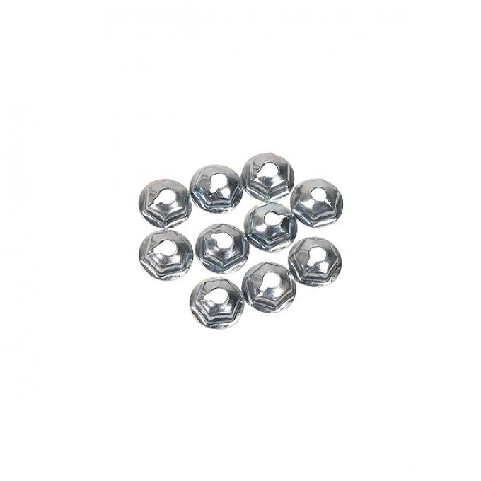 Corvette Park Brake Slide Retainer Nuts, 10 Piece, 1967-1976