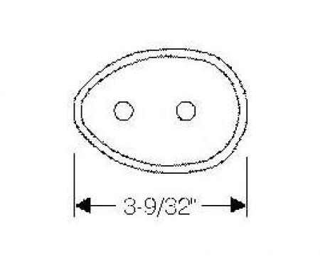 Chevy Mounting Gaskets, License Plate Light, 1949-1951