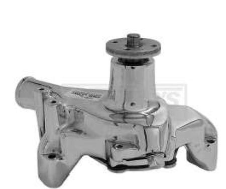 Early Chevy Chrome Water Pump, Small Block, Long Style, 1949-1954