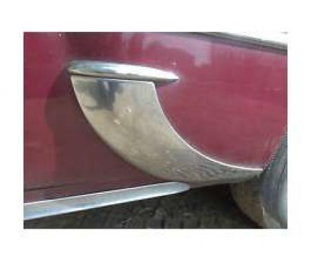 Early Chevy Stainless Rear Gravel Shields, 1953-1954