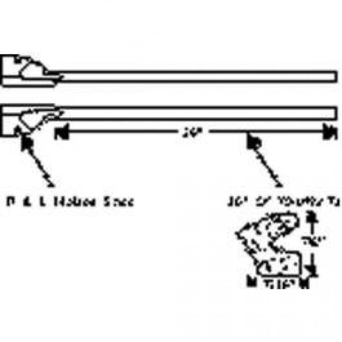 Chevy Weatherstripping, Door Bottom & Corners, 1949-1952