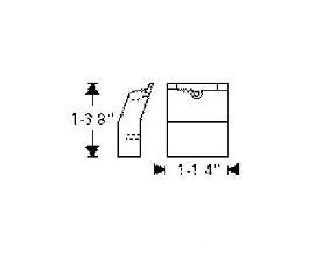 Chevy Window Stop Rubber Bumpers, Rear Quarter Window Opening, Hardtop And Convertible, 1949-1952