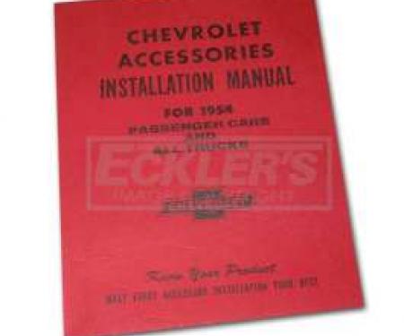 Early Chevy Accessories Installation Manual, 1954