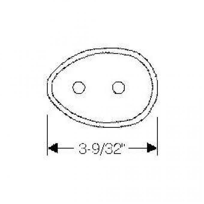 Chevy Mounting Gaskets, License Plate Light, 1949-1951