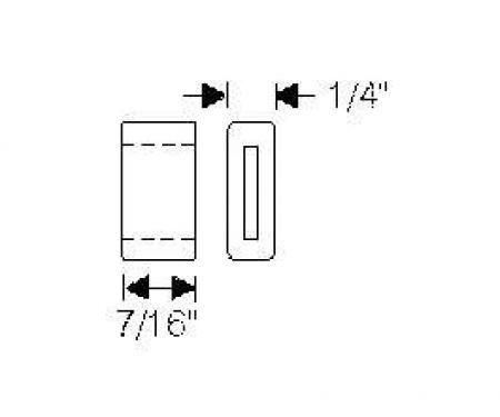 Chevy Window Stop Rubber Bumper, Rear Quarter Window, Lower, 1949-1953