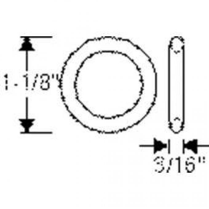 Chevy Seal, Control Arm Pivot Bolt, Lower, 1949-1954