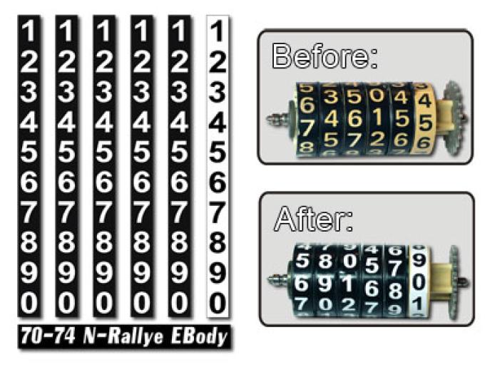 Whitegauges 1970-1974 Plymouth NON-RALLYE Speedometer Odometer Refresh Kit OR-7074ENR-1418