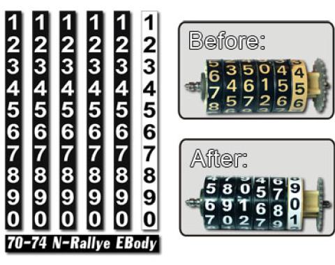 Whitegauges 1970-1974 Plymouth NON-RALLYE Speedometer Odometer Refresh Kit OR-7074ENR-1418
