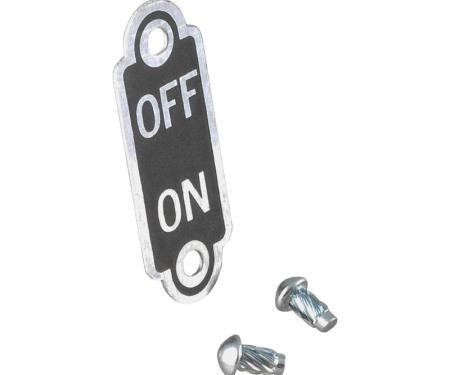 Dennis Carpenter Ignition Lock Switch Plate - 1933-34 Ford Car   40-3728