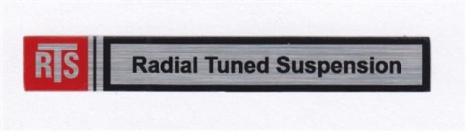 Firebird Radial Tuned Suspension Dash Emblem Sticker / Insert, 1974-1981