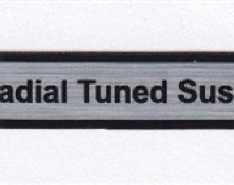 Firebird Radial Tuned Suspension Dash Emblem Sticker / Insert, 1974-1981