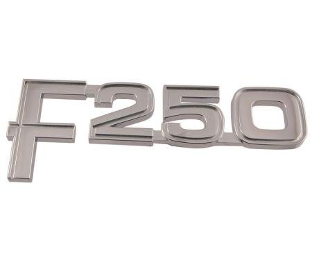 Dennis Carpenter Name Plate - Front Fender - "F-250" - 1982-86 Ford Truck     E2TZ-16720-D