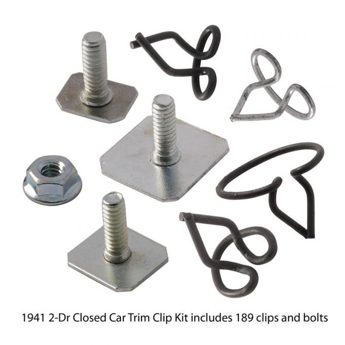 Dennis Carpenter Body Trim Clip Kit - 2 Door Closed Car - 1941 Ford Car   11A-20000-B