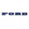 Dennis Carpenter FORD Grille Letters - Chrome with Blue Insert - 1967-77 Ford Bronco C7TZ-8316-BLU