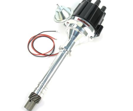Pertronix Billet Distributor for Chevy Small Block/Big Block Engines (Ignitor II) with Vacuum/Mechanical Advance, Black / Female D100700