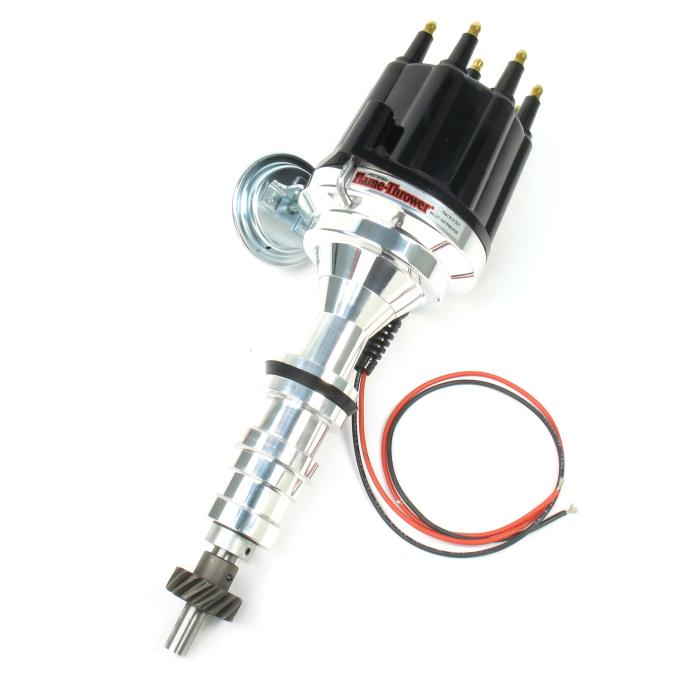 Pertronix Billet Distributor for Ford 352-428 Engines (Ignitor II) with Vacuum / Mechanical Advance, Black / Male D133710