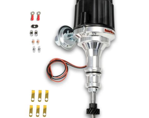 Pertronix Billet Distributor for Ford Small Block Engines (Ignitor II) with Vacuum / Mechanical Advance, Black / Female D130700