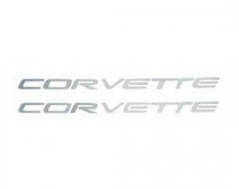 Corvette Fuel Rail Cover Decals,  "Corvette" Letters, 1997-2004