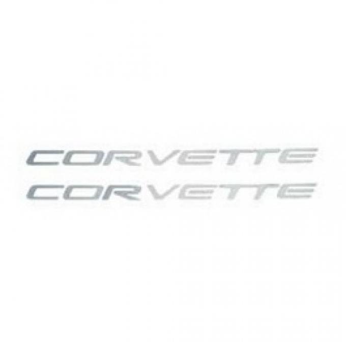 Corvette Fuel Rail Cover Decals,  "Corvette" Letters, 1997-2004