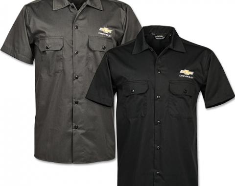 Men's Gold Bowtie Work Shirt