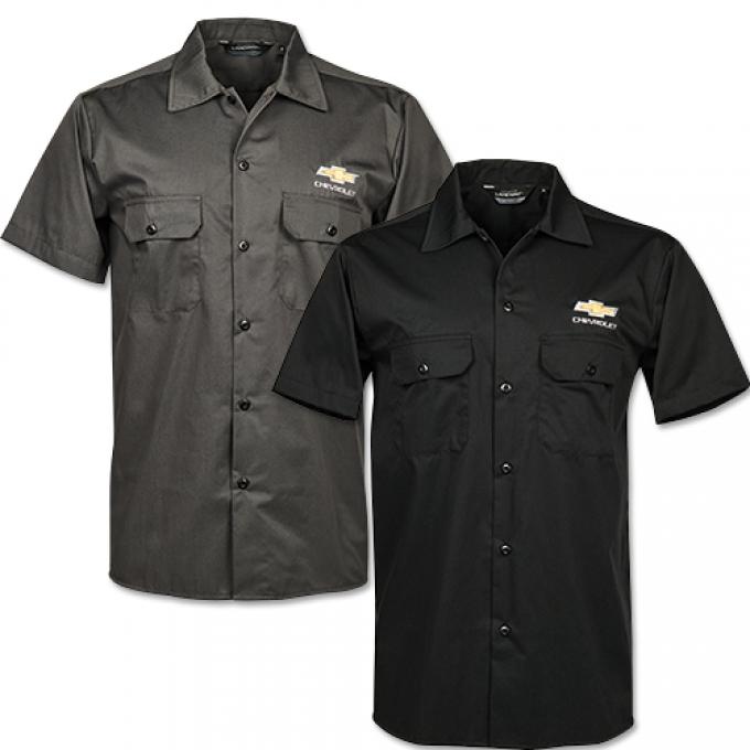 Men's Gold Bowtie Work Shirt