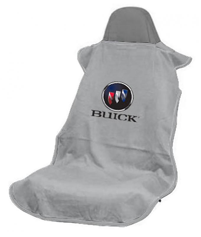 Seat Armour Buick Seat Towel, Grey with Script SA100BCKG
