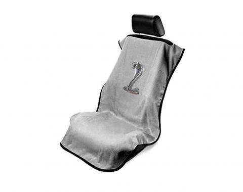 Seat Armour Mustang Cobra Seat Towel, Grey with Script SA100COBT