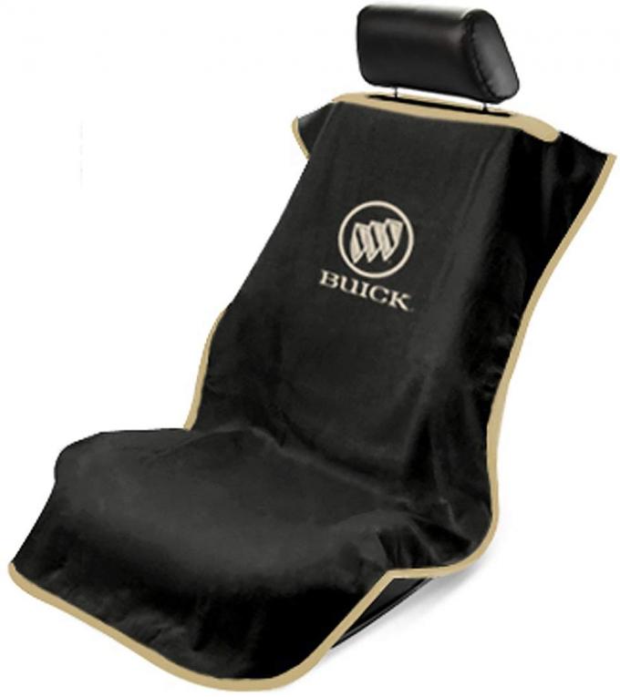 Seat Armour Buick Seat Towel, Black with Script SA100BCKB
