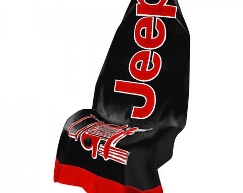 Seat Armour, Universal Towel2Go Jeep, Black/Red T2G100BR