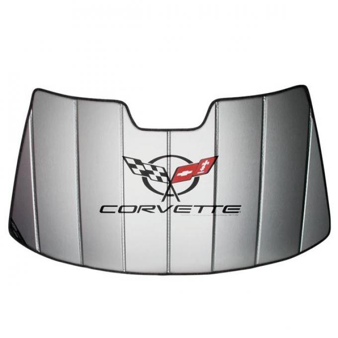 Corvette Accordian Style Windshield Sunshade, with C5 Logo