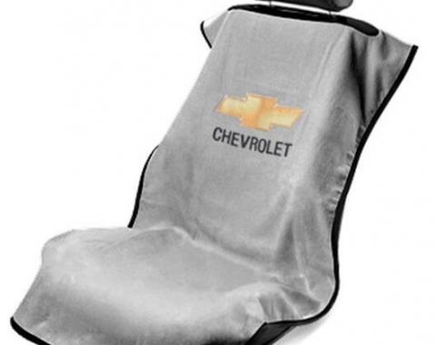 Seat Armour Chevrolet Seat Towel, Grey with Script SA100CHVG