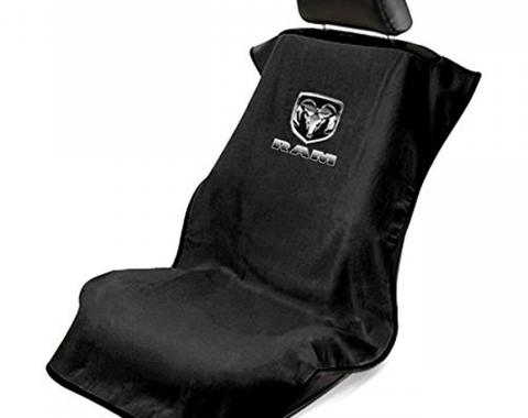 Seat Armour New Dodge Ram, Seat Towel, Black with Logo SA100NRAMB