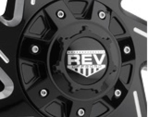 REV Wheels 895 Cap Gloss Black, 5-Lug C10895B-5