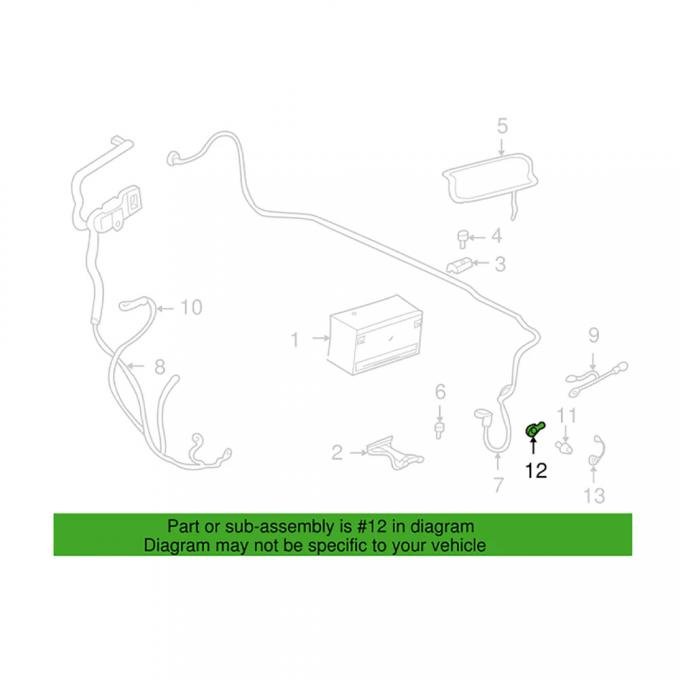 Corvette Battery Cable Cover, Negative, 1997-2004