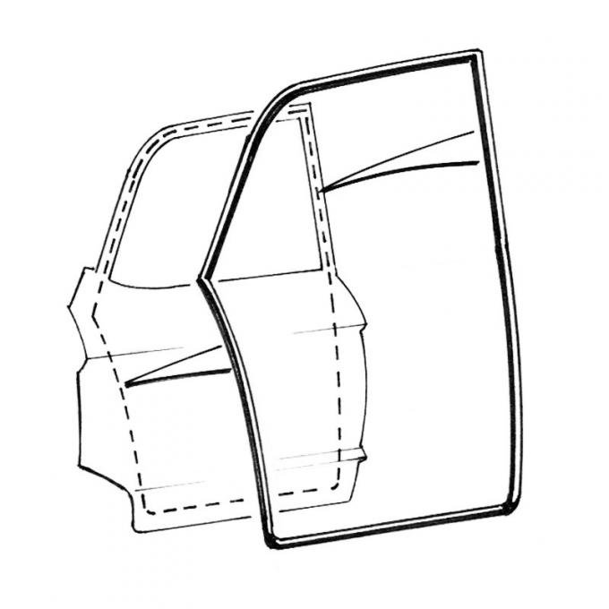 Dennis Carpenter Door Seal Kit - 4 Door Wagon - Rear Door - 1963-64 Ford Galaxie C3AZ-7125324-PR