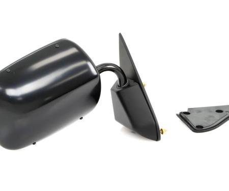 AMD Outside Door Mirror, Black Below Eyeline, RH, 88-98 Chevy GMC C/K Pickup Truck SUV X570-4088-BR