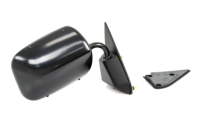 AMD Outside Door Mirror, Black Below Eyeline, RH, 88-98 Chevy GMC C/K Pickup Truck SUV X570-4088-BR