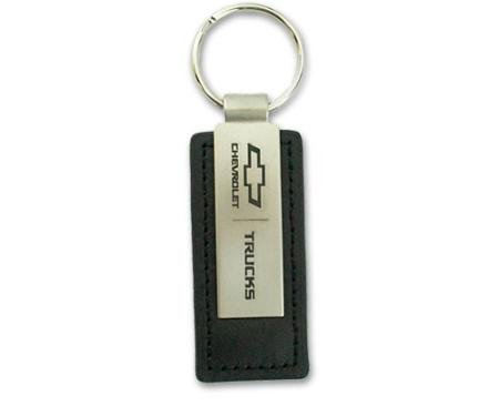 Chevy Trucks Metal/Leather Key Tag