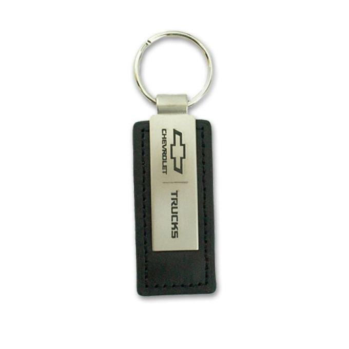 Chevy Trucks Metal/Leather Key Tag